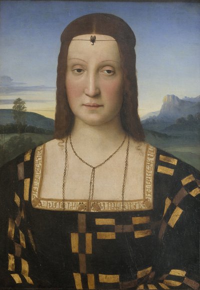 Porträt von Elisabetta Gonzaga 1471-1526 von Raffaello Sanzio Raphael