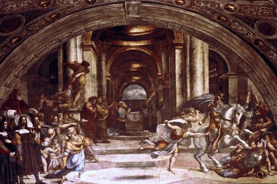 Die Vertreibung des Heliodorus aus dem Tempel, 1512-1514 von Raffaello Sanzio Raphael