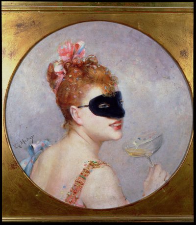 Frau mit Maske von Raimundo de Madrazo y Garreta