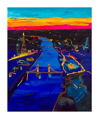 Sonnenuntergang über London, 2020 von Raina Goran