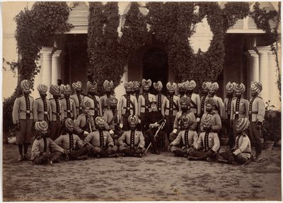 Abteilung des Bhopal-Bataillons in Indore von Raja Deen Dayal