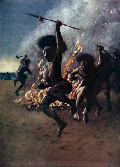 Illustration für Robinson Crusoe von Daniel Defoe von Ralph Noel Pocock