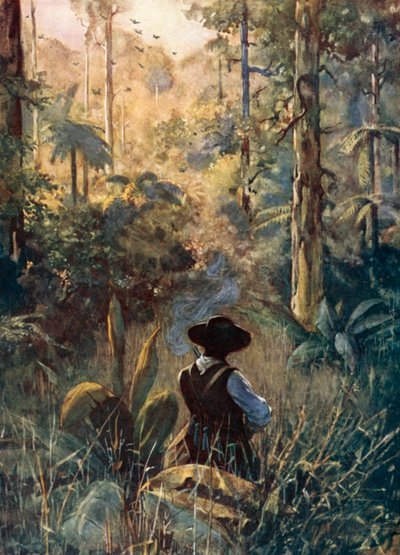 Illustration für Robinson Crusoe von Daniel Defoe von Ralph Noel Pocock