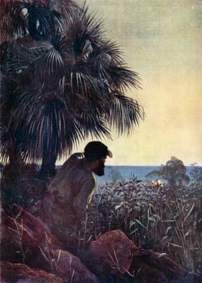 Illustration für Robinson Crusoe von Daniel Defoe von Ralph Noel Pocock
