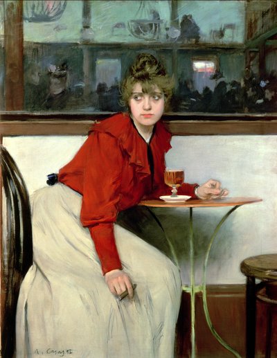 Mädchen in einer Bar von Ramon Casas