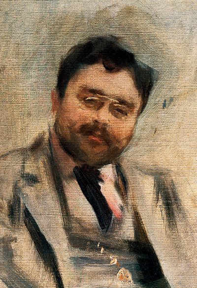 Porträt von Isaac Albeniz im Alter von 34 Jahren (Detail) von Ramon Casas i Carbo