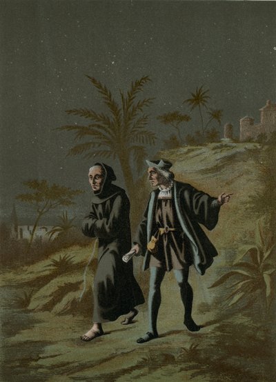 Columbus mit dem Prior von La Rabida gehen nach Palos von Ramon Puiggari