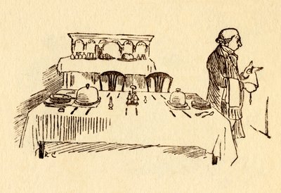 Gedeckter Tisch im Bell Inn in Edmonton, 1878, um 1918 von Randolph Caldecott
