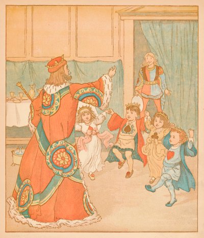 Der König der Herzen, genannt für diese Torten, 1880 von Randolph Caldecott