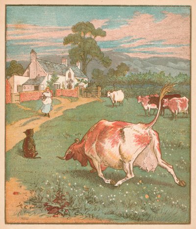 Das ist die Kuh mit dem zerknitterten Horn..., ca. 1878 von Randolph Caldecott