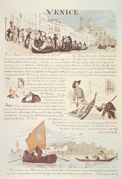 Venedig, mit Cartoon-Skizzen von Randolph Caldecott