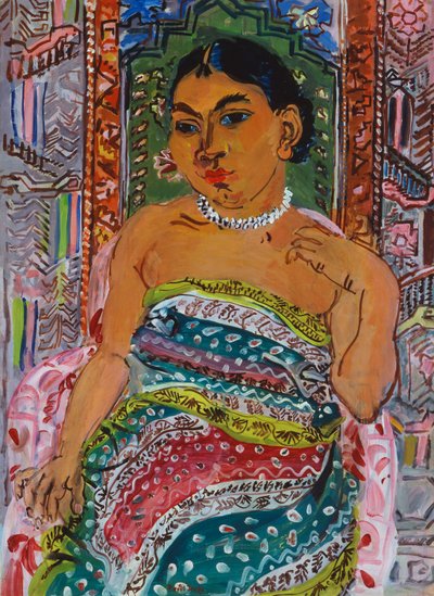 Die Inderin (Porträt von Anmavati Pontry), um 1930 von Raoul Dufy