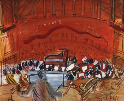 Rotes Orchester mit Paukenschläger von Raoul Dufy