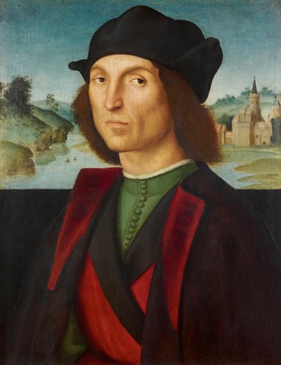 Porträt eines Mannes von Raphael (1483-1520), ca. 1502-1504 - Öl auf Holz, Liechtenstein Museum von Raphael