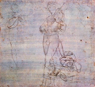 Studie für Figur mit Musikinstrument von Raphael