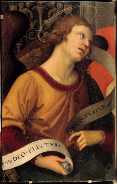 Ein Engel. Fragment des Baronci-Altars (Raffaello Sanzio) von Raphael