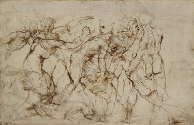 Kampfszene mit gefesselten Gefangenen von Raphael