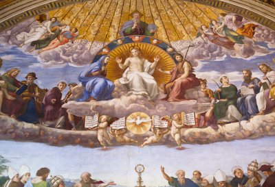 Detail der Disputation des Heiligen Sakraments, ca. 1509-10 von Raphael (1483 1520)