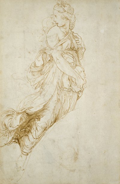 Studie für die Figur der Melpomene von Raphael