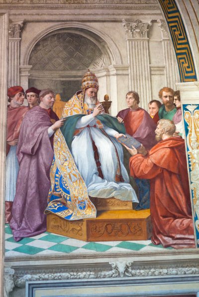 Die Übergabe der Dekretalen an Papst Gregor IX. von Raphael (1483 1520)