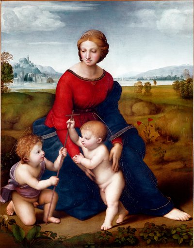 Die Madonna auf der Wiese oder Madonna des Belvedere von Raphael