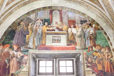 Der Eid Leos III., Raum des Feuers im Borgo von Raphael (1483 1520)