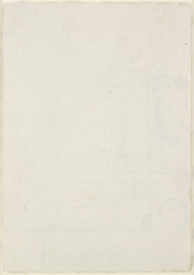 Verso: Leichte architektonische Skizzen einschließlich eines kreuzförmigen Grundrisses, WA1846.160 von Raphael