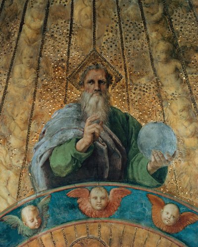 Disputa (Detail): Gottvater. Fresko in der Stanza della Segnatura, ca. 1510-1511 von Raphael