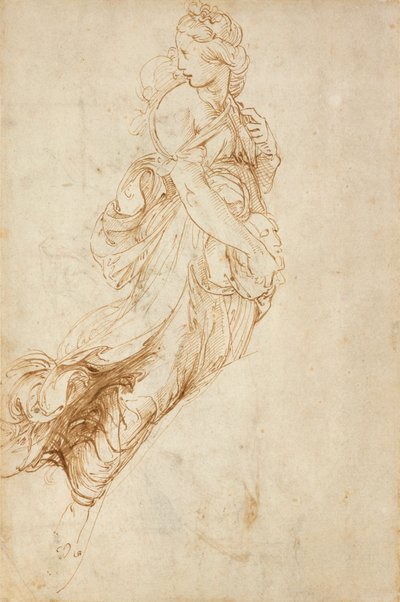 Studie für die Figur der Melpomene, ca. 1500-1520 von Raphael