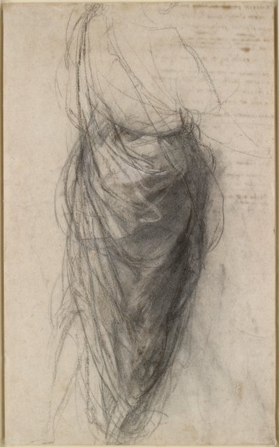 Studie für das Gewand eines Mannes von hinten, frühes 16. Jahrhundert von Raphael