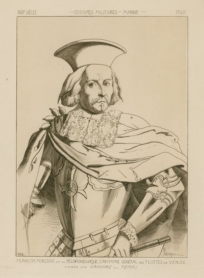 Francesco Morosini, genannt Peloponnesiaco, Generalhauptmann der Flotten von Venedig von Raphael Jacquemin