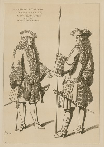 Marschall von Tallard und Herr Laubanie im Lager vor der Schlacht von Landau, November 1703 von Raphael Jacquemin