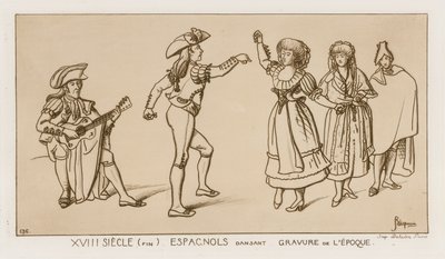 Spanische Tänzer am Ende des 18. Jahrhunderts von Raphael Jacquemin