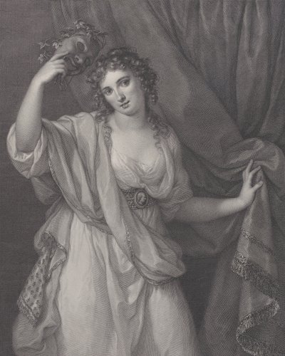 Lady Hamilton als die komische Muse, Thalia, 1791 von Raphael Morghen