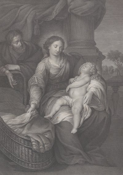 Die Heilige Familie mit dem schlafenden Christuskind im Schoß der Jungfrau, 1786 von Raphael Morghen