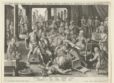 Der Tod ist bitter für die Reichen von Raphaël Sadeler (I)