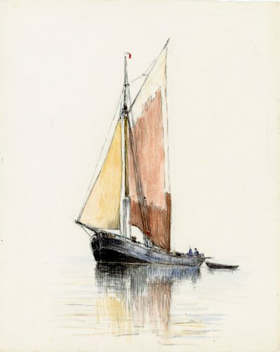 Gabare auf der Gironde-Mündung von Raymond Bonnefon