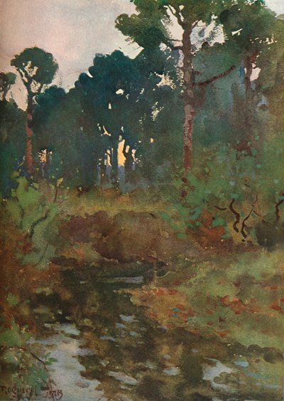Dekorative Landschaftsstudie, ca. 1903, 1903-1904 von Reginald Jones