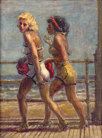 Zwei Mädchen auf der Promenade von Reginald Marsh