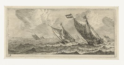Fähren auf rauer See von Reinier Nooms