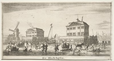 Verschiedene Schiffe und Ansichten von Amsterdam, Teil III: De Block-huysen von Reinier Nooms, called Zeeman