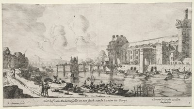 Ansichten von Paris: Blick auf den Louvre und die Tuilerien von Reinier Nooms, called Zeeman