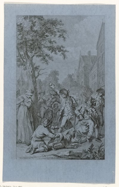 Misshandlung der Leiche des Predigers P. van den Bosch in Zoetermeer, 1787 von Reinier Vinkeles (I)