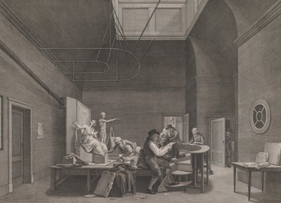 Die Zeichenschule der Felix Meritis Gesellschaft in Amsterdam, ca. 1800 von Reinier Vinkeles
