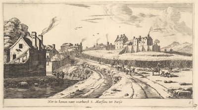 Eingang zum Vorort Saint Marceau bei Paris, 17. Jahrhundert von Reinier Zeeman