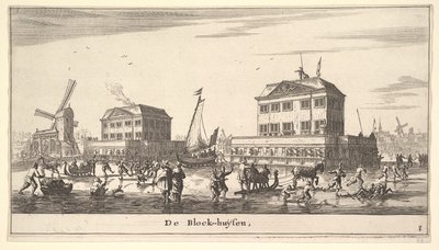 Winterszene am Blockhaus in Amsterdam, 17. Jahrhundert von Reinier Zeeman