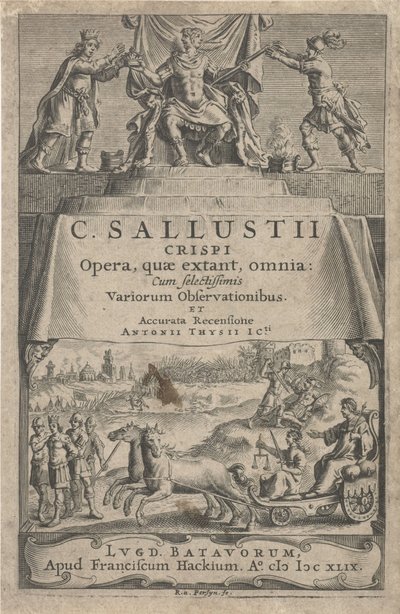 Ein Kaiser und Gerechtigkeit auf einem Triumphwagen von Reinier van Persijn