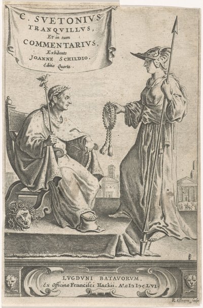 Piedestal mit einem Kaiser auf seinem Thron von Reinier van Persijn