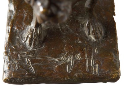 Detail eines französischen Bulldogge, kleines Modell von Rembrandt Bugatti
