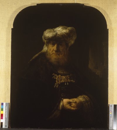 Ein Mann in orientalischer Tracht, um 1639 von Rembrandt Harmensz. van Rijn